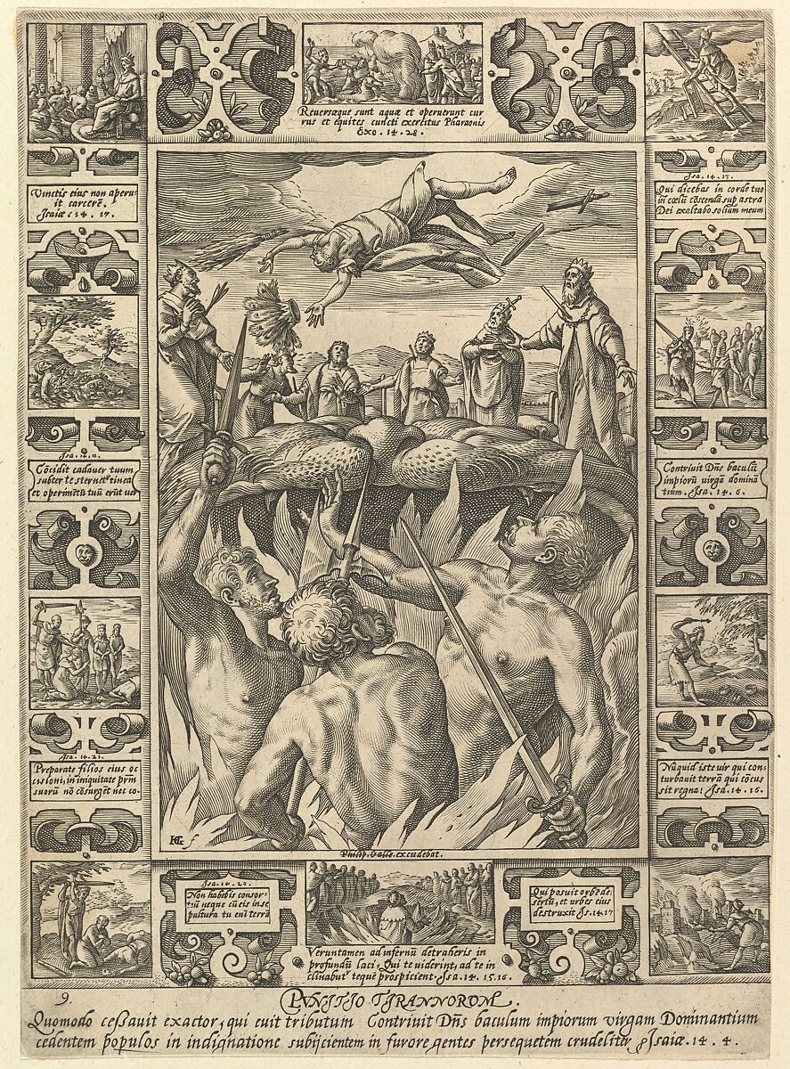 Punitio Tirannorum, from "Allegories of the Christian Faith, from Christian and Profane Allegories", Hendrick Goltzius (Netherlandish, Mühlbracht 1558–1617 Haarlem), Engraving 