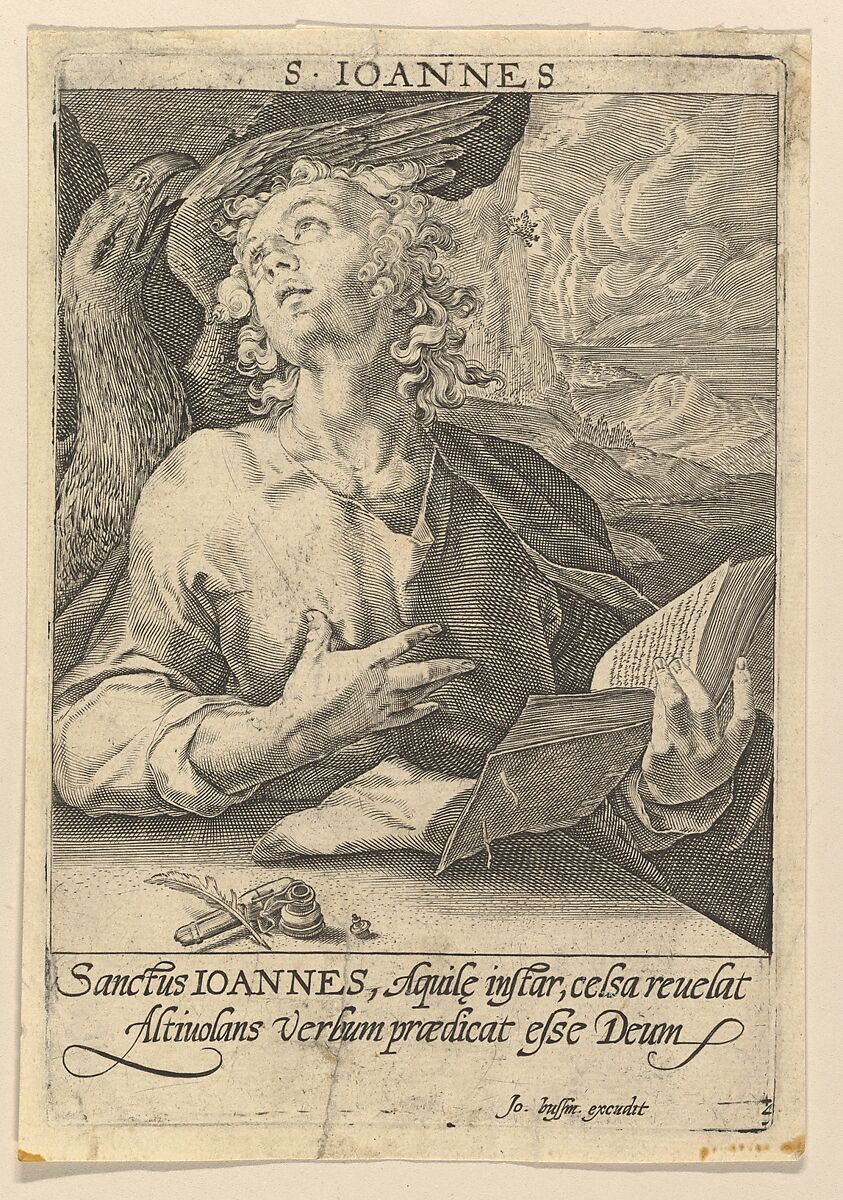 Saint John, from Christ and the Apostles, Anonymous, Engraving; second state of two 