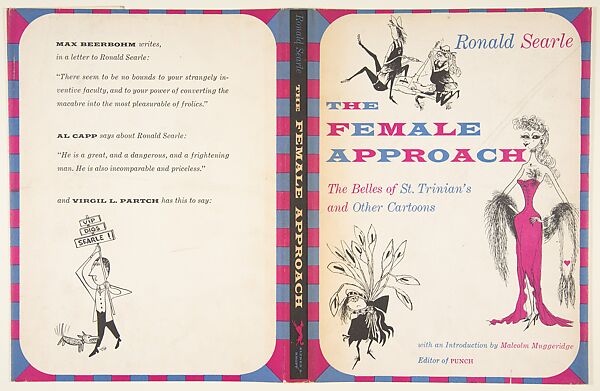 Book Cover: The Female Approach: The Belles of St. Trinian's and Other Cartoons, Ronald Searle (British, Cambridge 1920–2011 Draguignan, France), Color lithographs 
