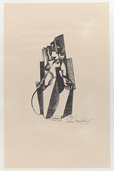 Figurative Motif; from 'Die Bauhaus Mappen: Neue Europäische Graphik IV. Vierte Mappe: Italienische und Russische Kuenstler.', Enrico Prampolini (Italian, Modena 1894–1956 Rome), Lithograph 