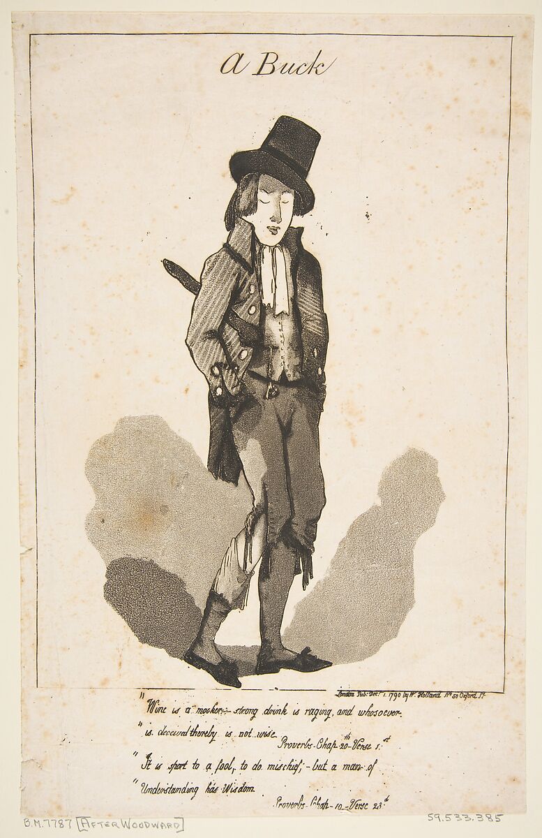 A Buck, George Murgatroyd Woodward (British, 1765–1809 London), Etching and aquatint 