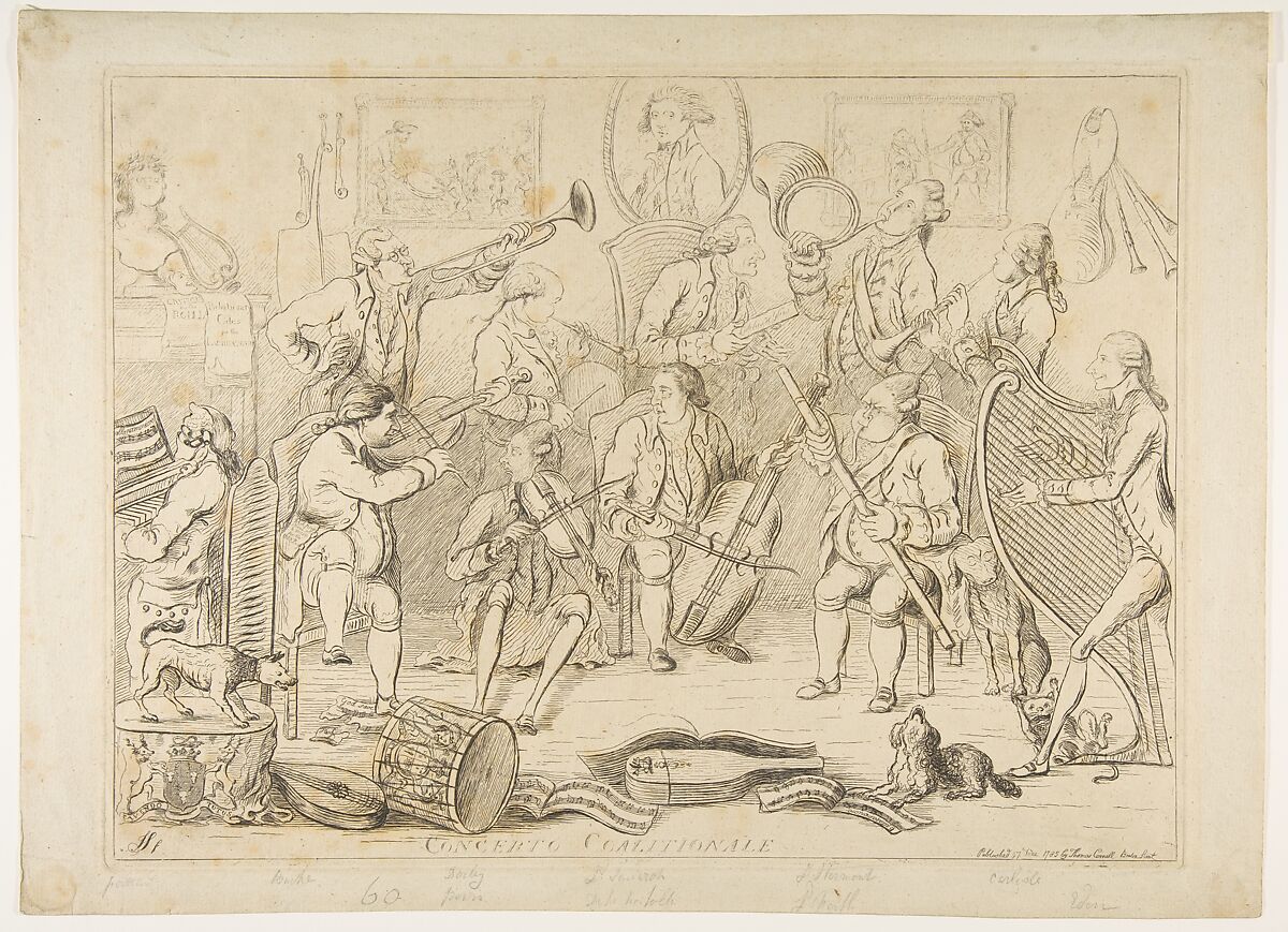 Concerto Coalitionale, James Sayers (British, 1748–1823), Etching 