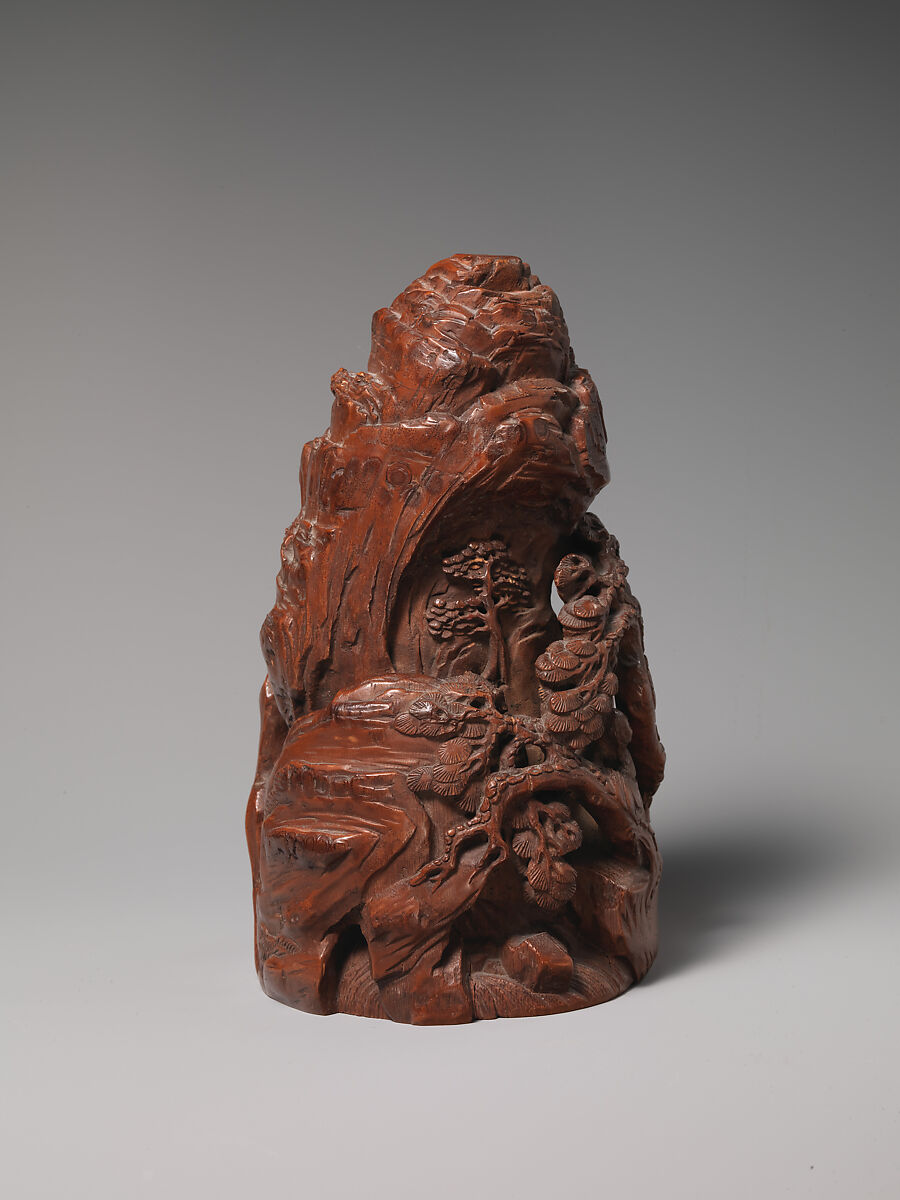 Chess playing in an immortal realm, Bamboo root carving, China