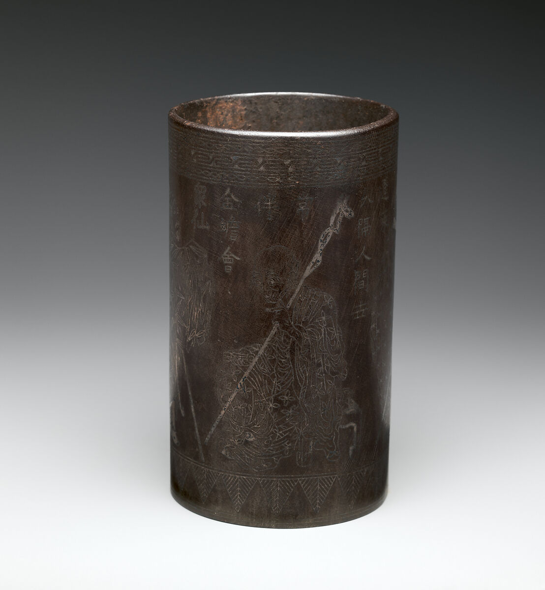 Brush pot, Iron, China