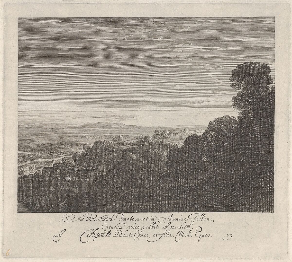 Aurora, Hendrick Goudt (Dutch, The Hague 1583–1648 Utrecht), Engraving 