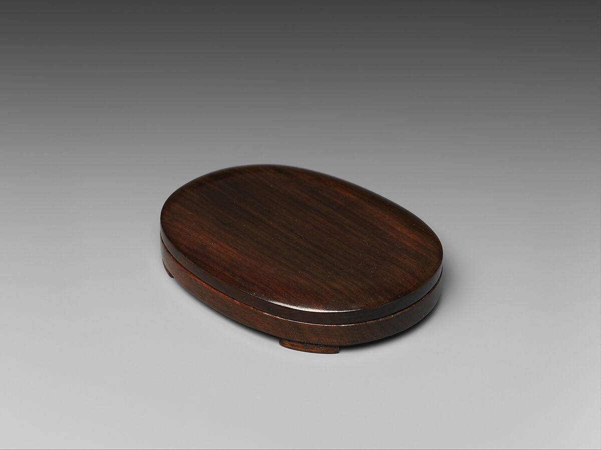 Ink pallet, Argillite (Songhua stone) and mother-of-pearl, China