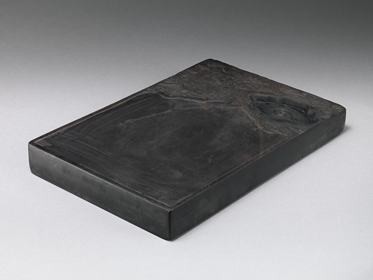 Inkstone with Su Wu, Duanxi slate, China