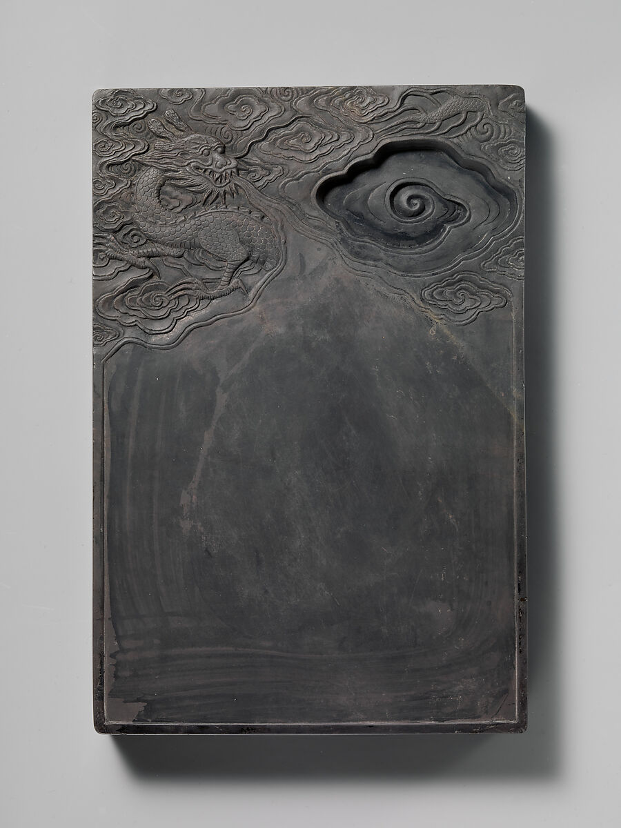Inkstone with Su Wu, Duanxi slate, China
