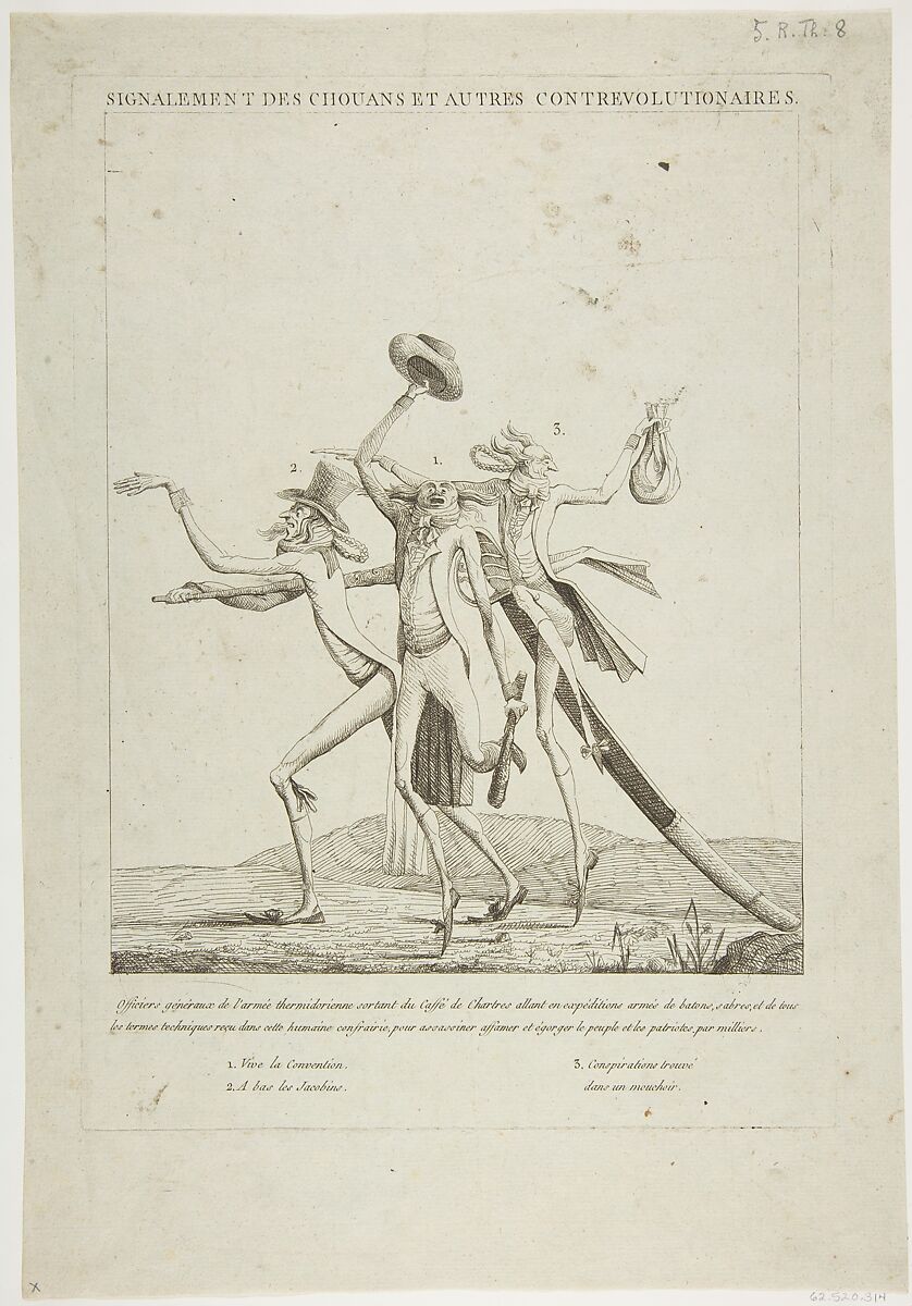 Signalement Des Chouans et Autres Contrevolutionaires, Anonymous, French, 18th century, Etching 