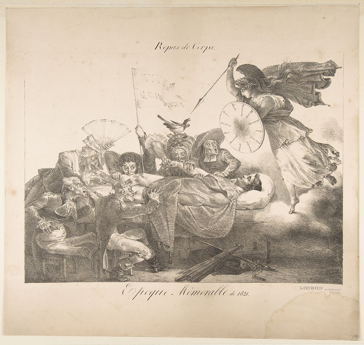 Repas de Corps. Epoque Mémorable de 1821, Charles Joseph Hullmandel (British, London 1789–1850 London), Lithograph 
