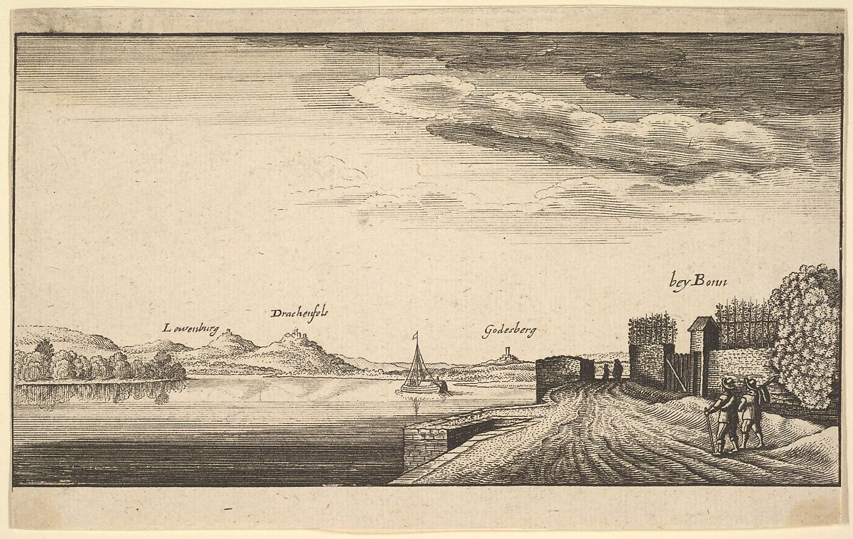 The Rhine near Bonn [copy], Abraham Aubri (French, 1607–1677), Etching 