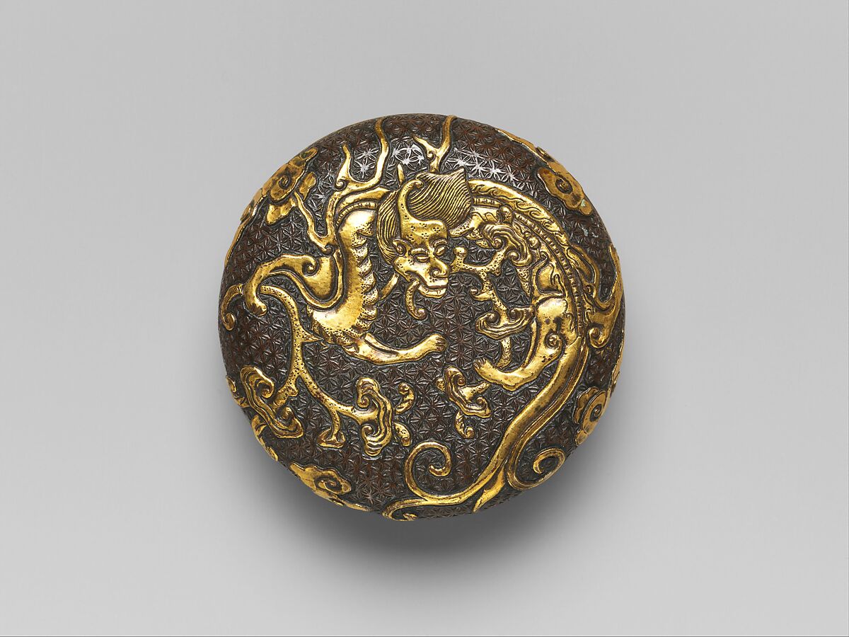 Incense box, Attributed to Hu Wenming (Chinese, active late 16th–early 17th century), Parcel gilt copper alloy, China