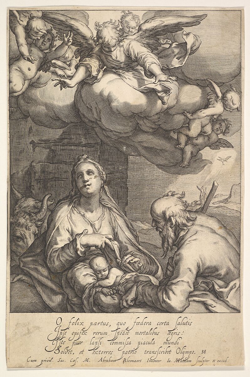 The Nativity, Jacob Matham (Netherlandish, Haarlem 1571–1631 Haarlem), Engraving 