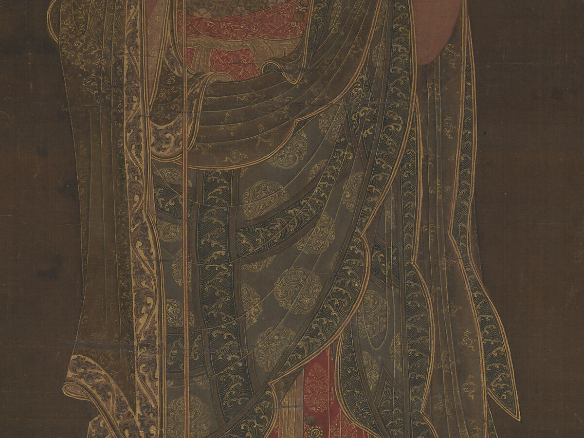Kshitigarbha, Unidentified artist, Hanging scroll; ink, color, and gold on silk, Korea