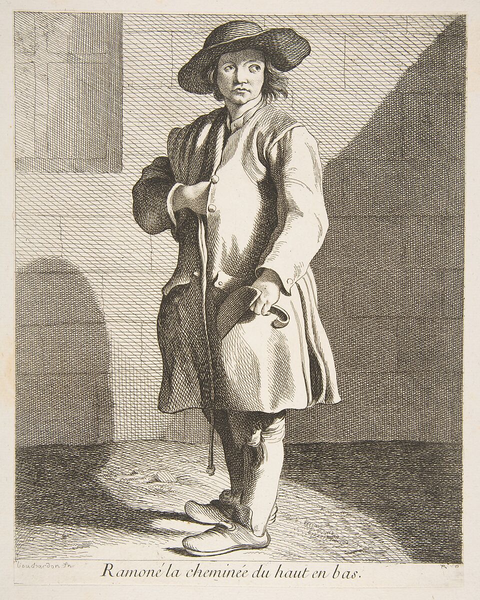 Chimney Sweep, Anne Claude Philippe de Tubières, comte de Caylus (French, Paris 1692–1765 Paris), Etching with some engraving 