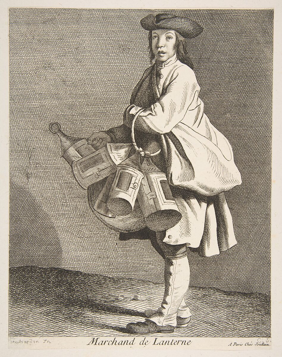 Lantern Seller, Anne Claude Philippe de Tubières, comte de Caylus (French, Paris 1692–1765 Paris), Etching with some engraving 
