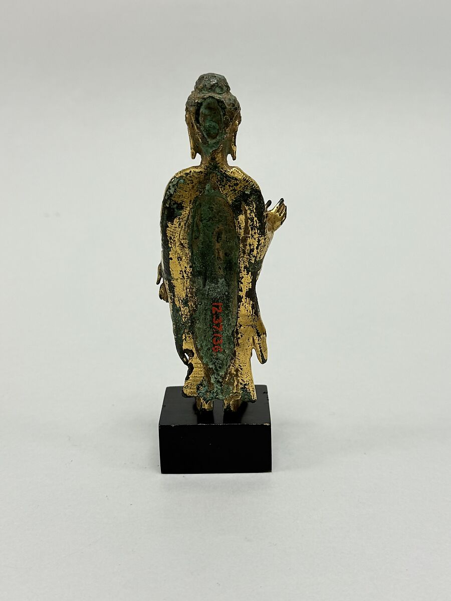 Standing Buddha, Gilt bronze, Korea