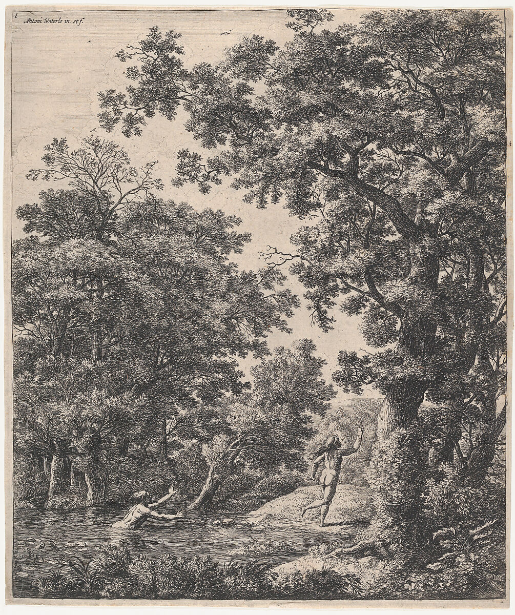 Alpheus and Arethusa, Anthonie Waterloo (Dutch, Lille 1609–1690 Utrecht), Etching