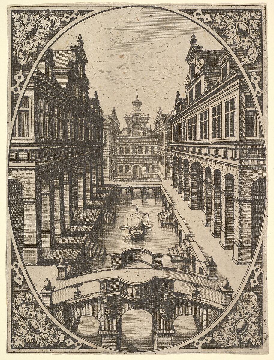 Plate from "Scenographiae...", Johannes van Doetecum I (Netherlandish, 1528/32–1605), Etching 