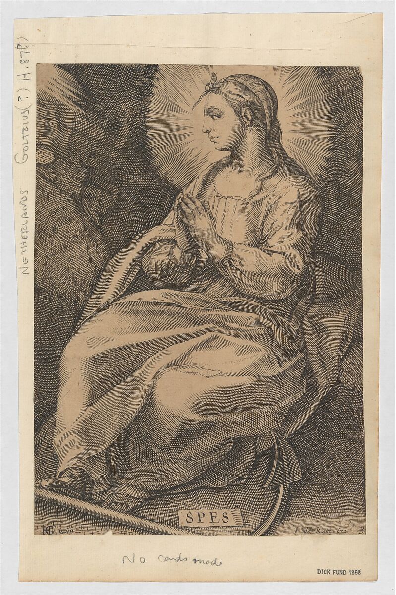 Spes (copy), Anonymous, Dutch, 17th century, Engraving 