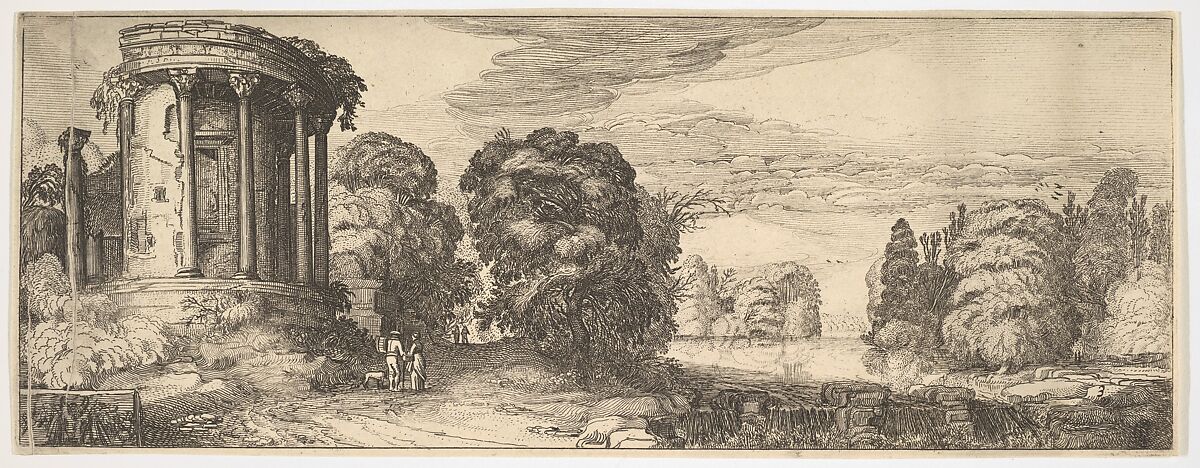 The Temple of the Sibyl at Tivoli (from Landscapes and Ruins), Jan van de Velde II (Dutch, Rotterdam or Delft ca. 1593–1641 Enkhuizen), Etching 