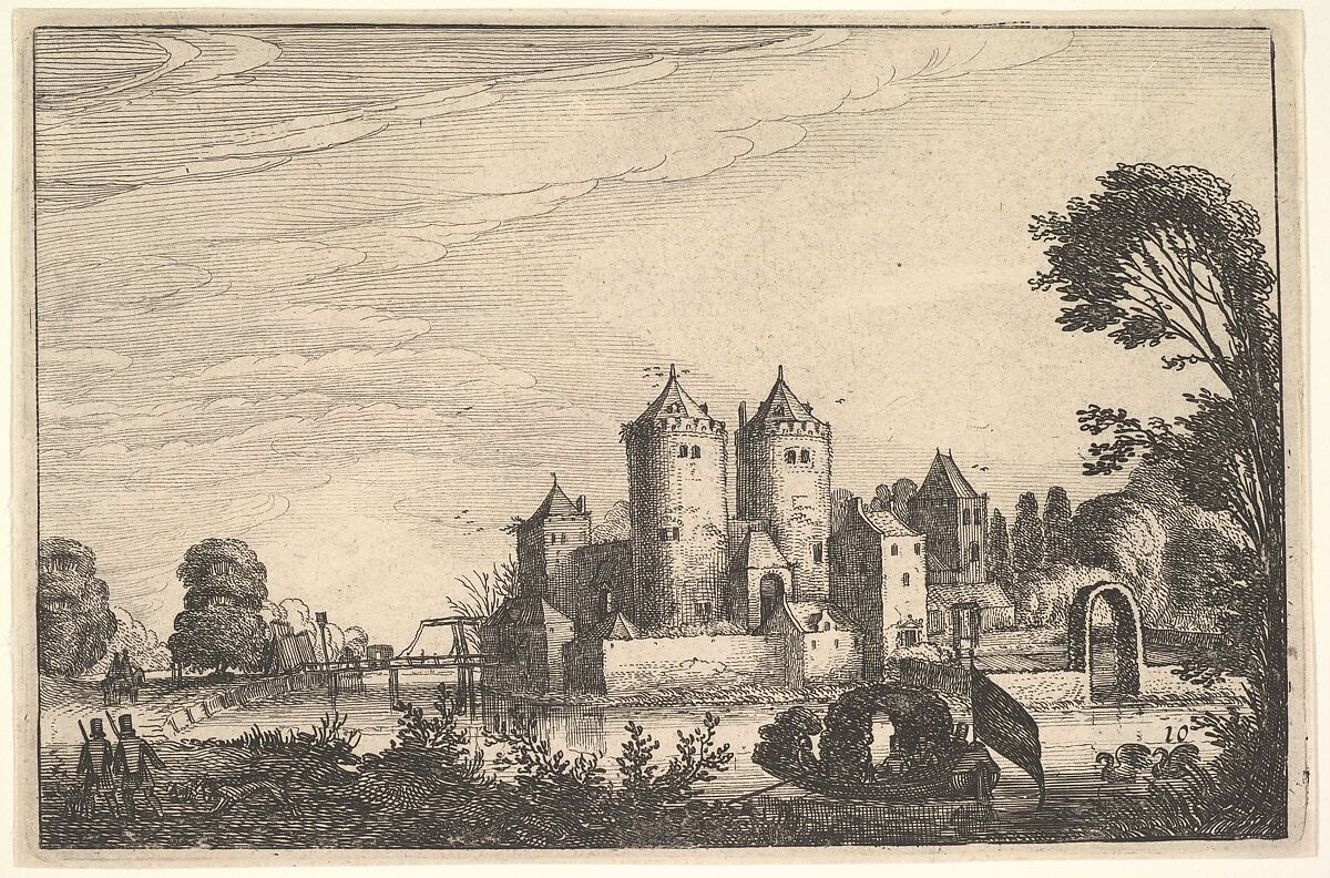 The Castle, Jan van de Velde II (Dutch, Rotterdam or Delft ca. 1593–1641 Enkhuizen), Etching 