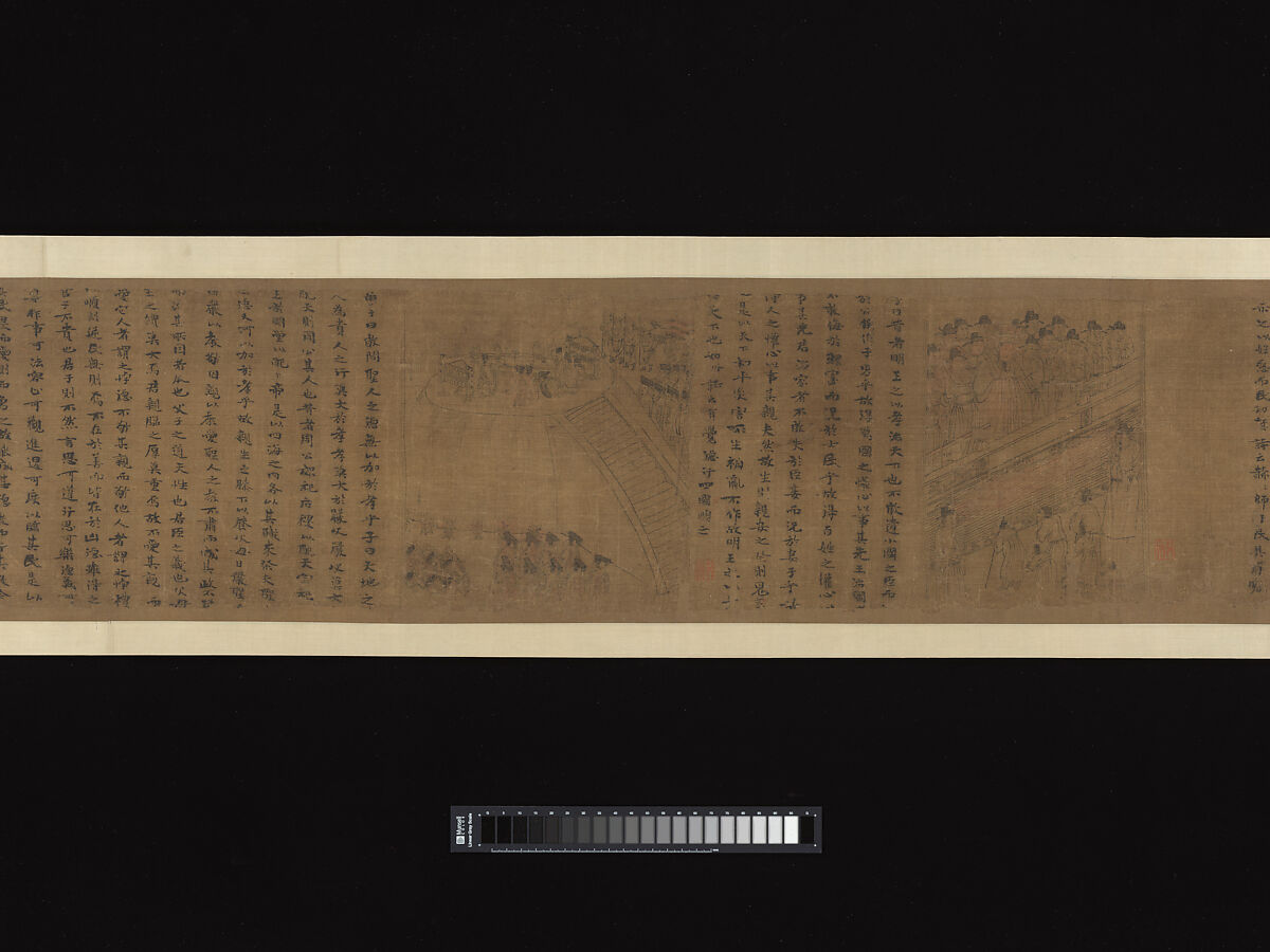 The Classic of Filial Piety, Li Gonglin (Chinese, ca. 1041–1106), Handscroll; ink and color on silk, China