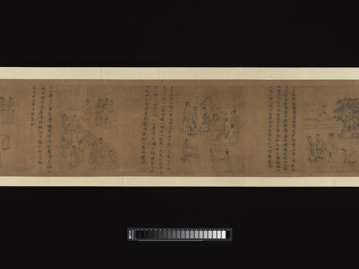 The Classic of Filial Piety, Li Gonglin (Chinese, ca. 1041–1106), Handscroll; ink and color on silk, China