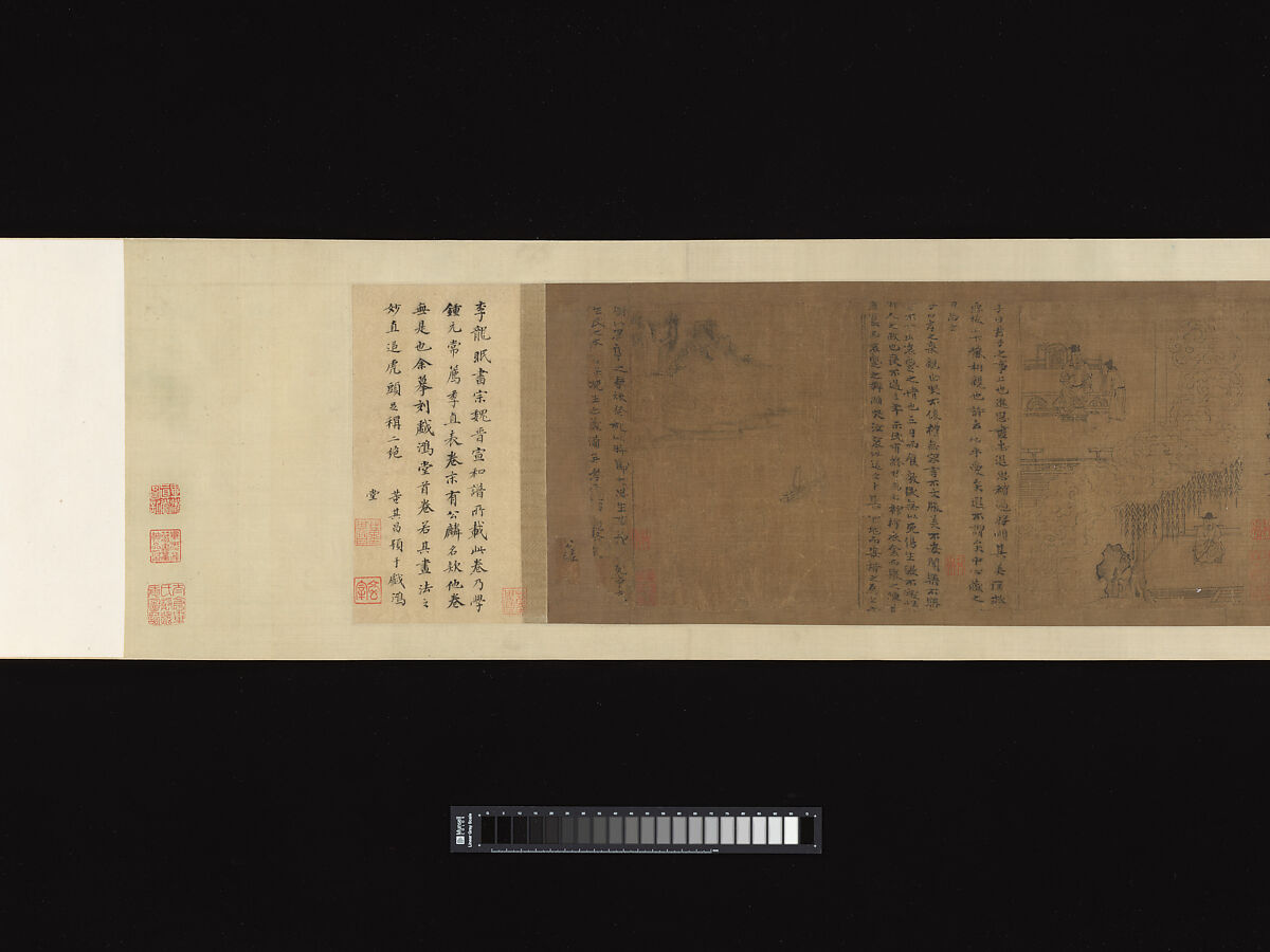 The Classic of Filial Piety, Li Gonglin (Chinese, ca. 1041–1106), Handscroll; ink and color on silk, China