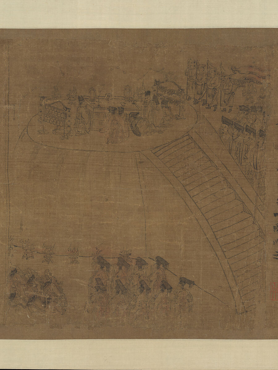 The Classic of Filial Piety, Li Gonglin (Chinese, ca. 1041–1106), Handscroll; ink and color on silk, China