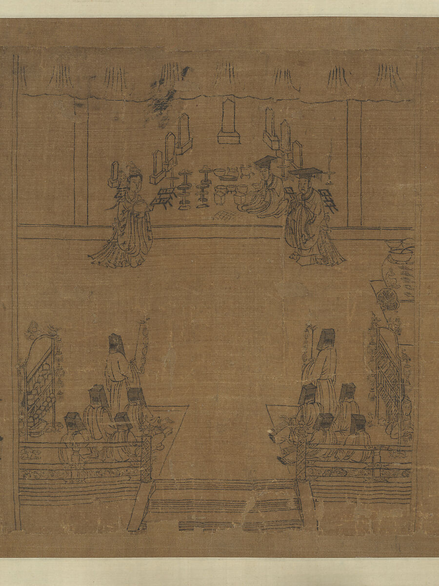 The Classic of Filial Piety, Li Gonglin (Chinese, ca. 1041–1106), Handscroll; ink and color on silk, China