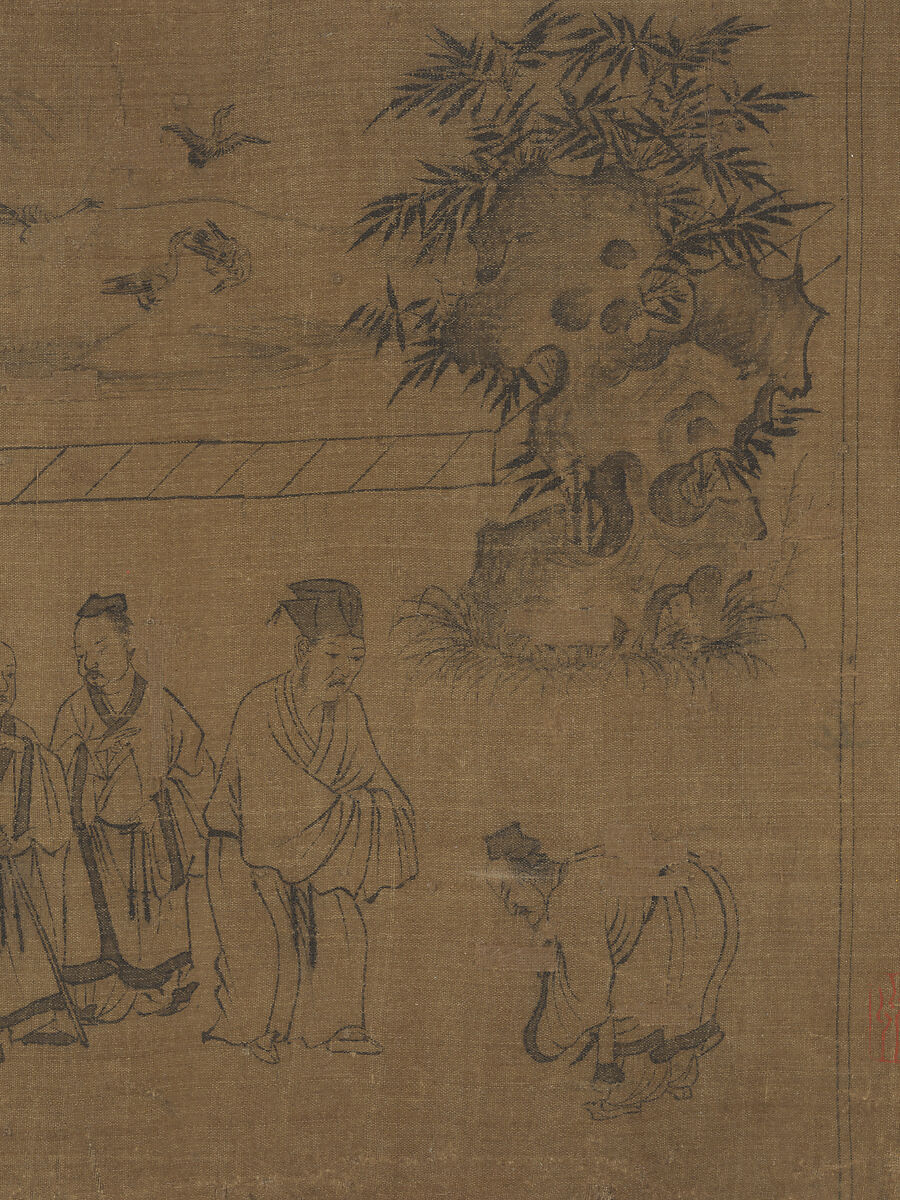 The Classic of Filial Piety, Li Gonglin (Chinese, ca. 1041–1106), Handscroll; ink and color on silk, China