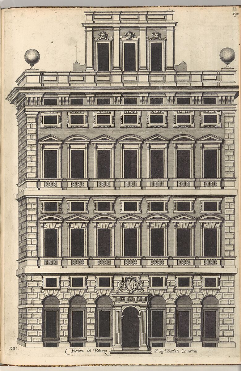 Palazzi di Genova, After Peter Paul Rubens (Flemish, Siegen 1577–1640 Antwerp), Printed text with etched illustrations