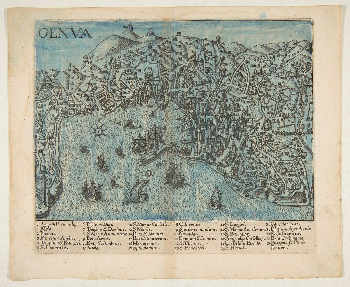 View of Genoa, Anonymous, Italian, 17th century 