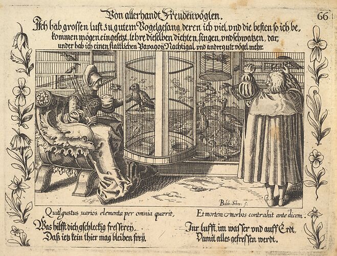 Von allerhandt Freudenvöglen, illustration from Petrarch, Glück und Unglück Spiegel, figure 66
