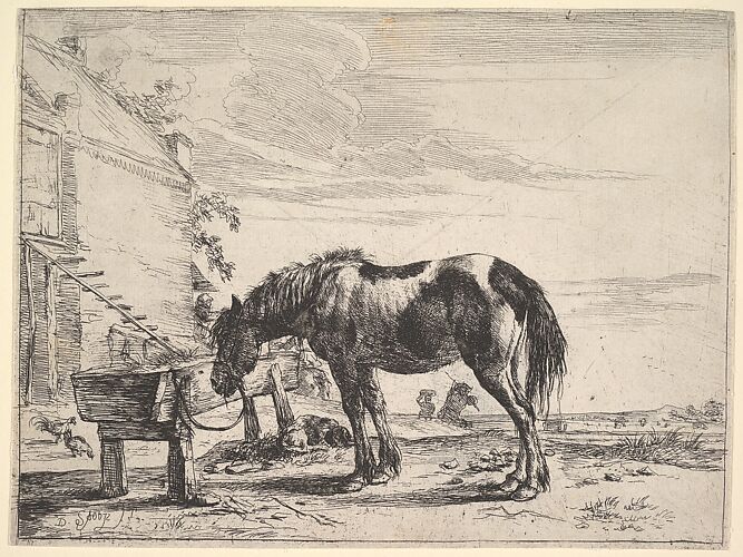 Horse Bound to a Feeding Trough, from 