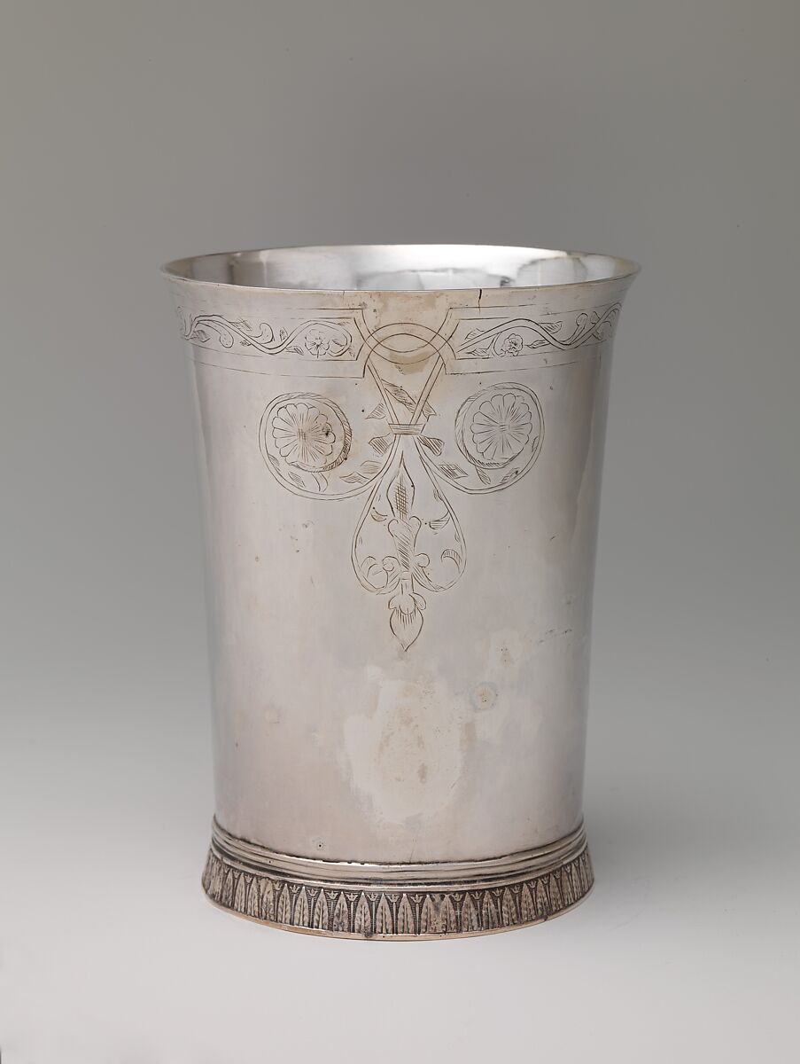 Beaker, John Hull (1624–1683), Silver, American