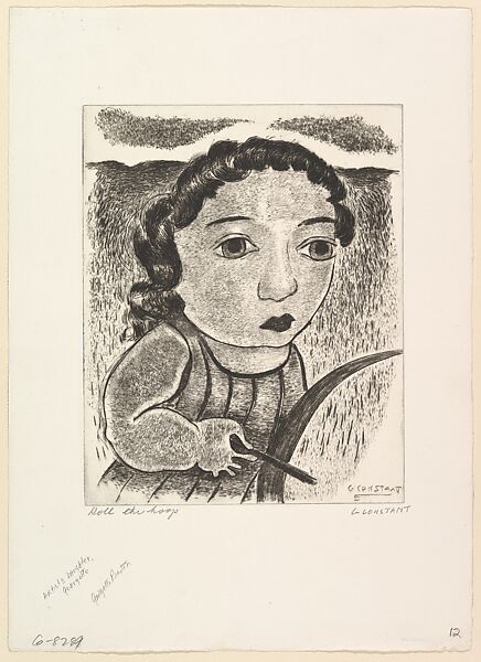 Roll the Hoop, George Constant (American (born Greece), Arahova 1892–1978 New York), Etching 