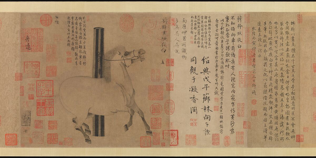 Night-Shining White, Han Gan (Chinese, active ca. 742–756), Handscroll; ink on paper, China