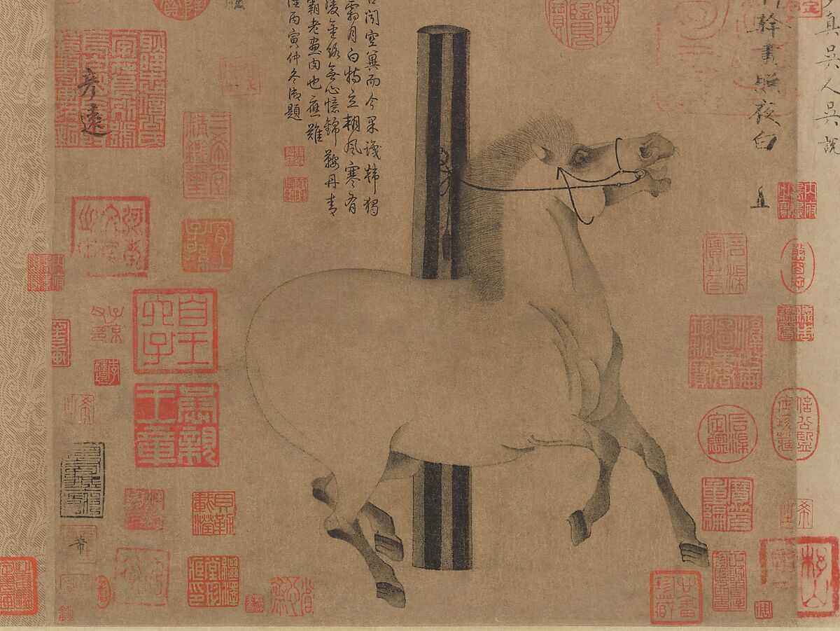 Night-Shining White, Han Gan (Chinese, active ca. 742–756), Handscroll; ink on paper, China 