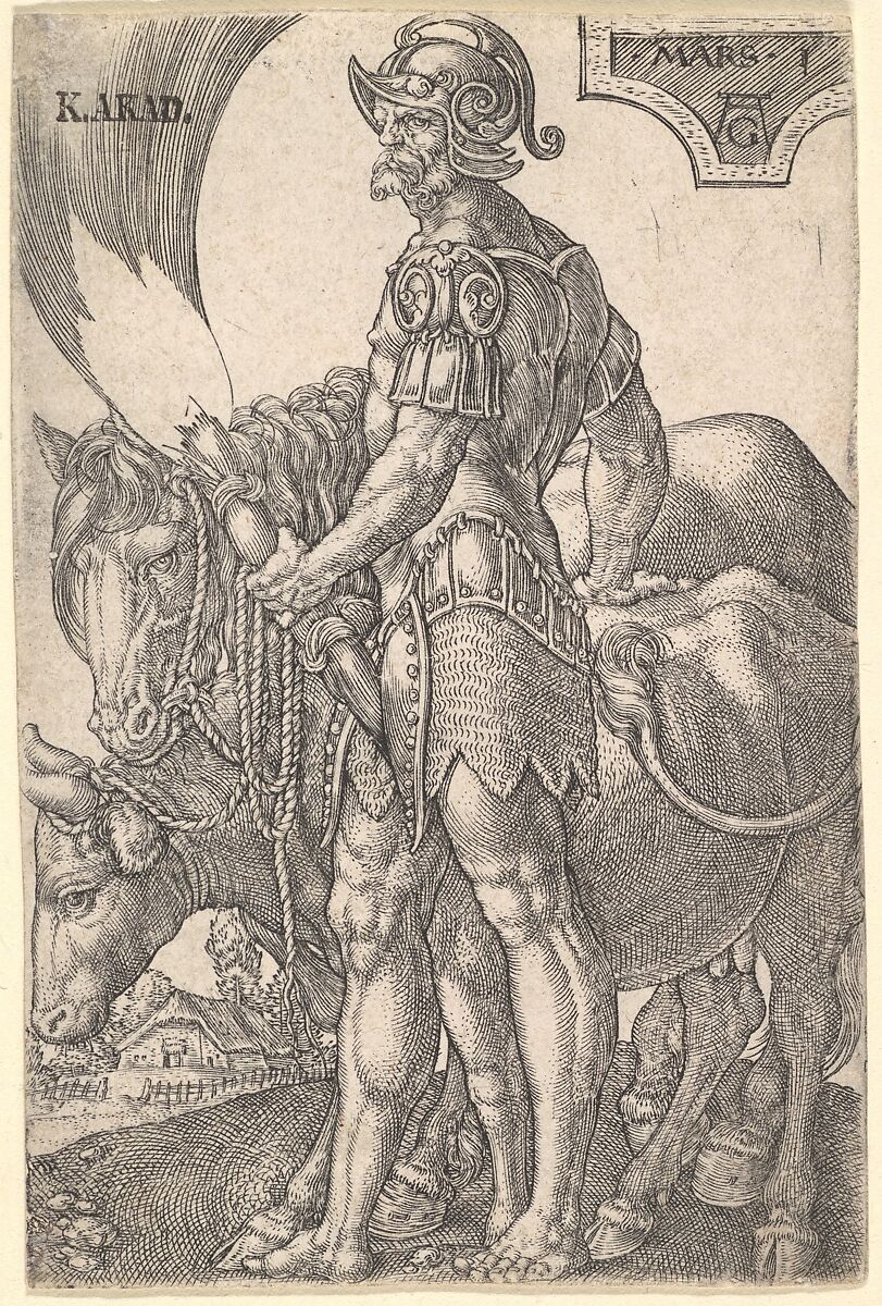 Mars, from "The Seven Planets", Heinrich Aldegrever (German, Paderborn ca. 1502–1555/1561 Soest), Engraving 