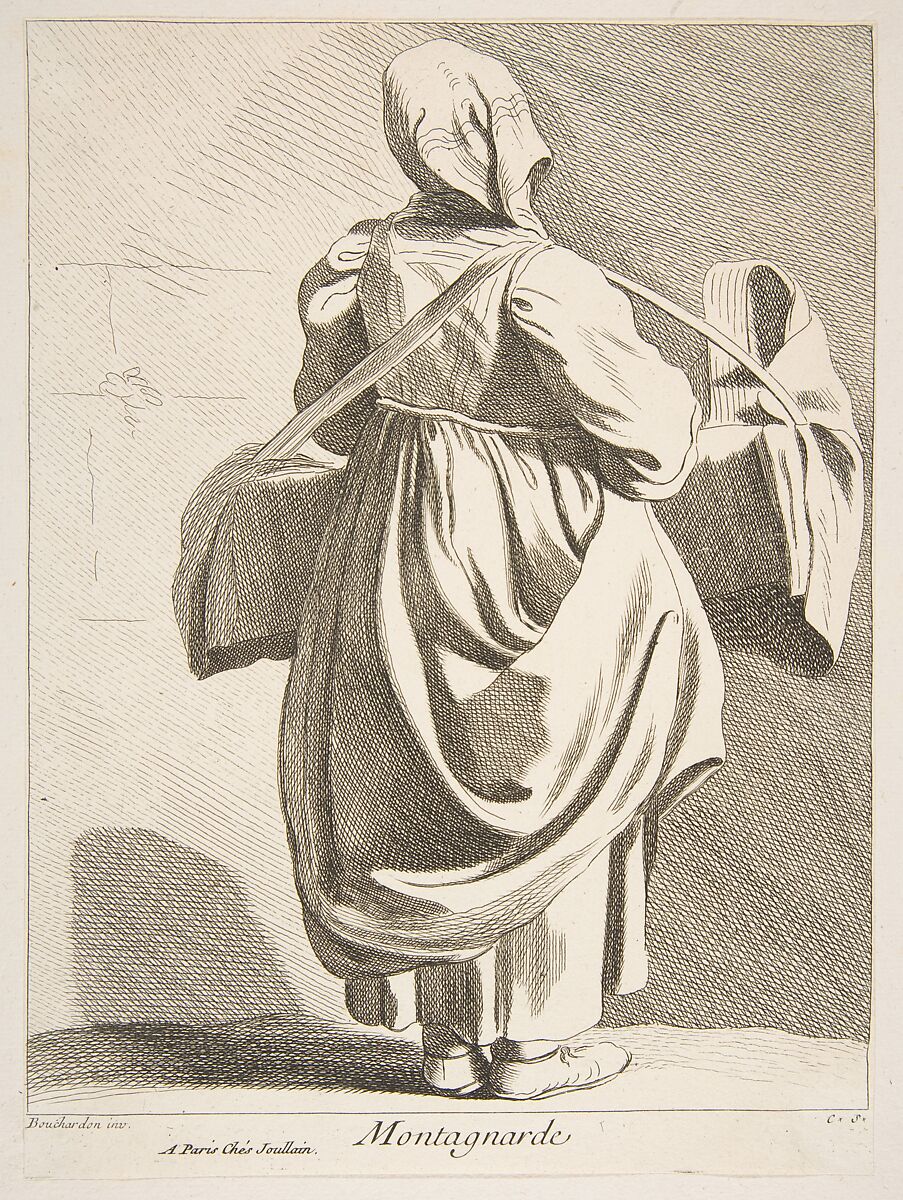 A Woman from the Mountains, Anne Claude Philippe de Tubières, comte de Caylus (French, Paris 1692–1765 Paris), Etching with some engraving 