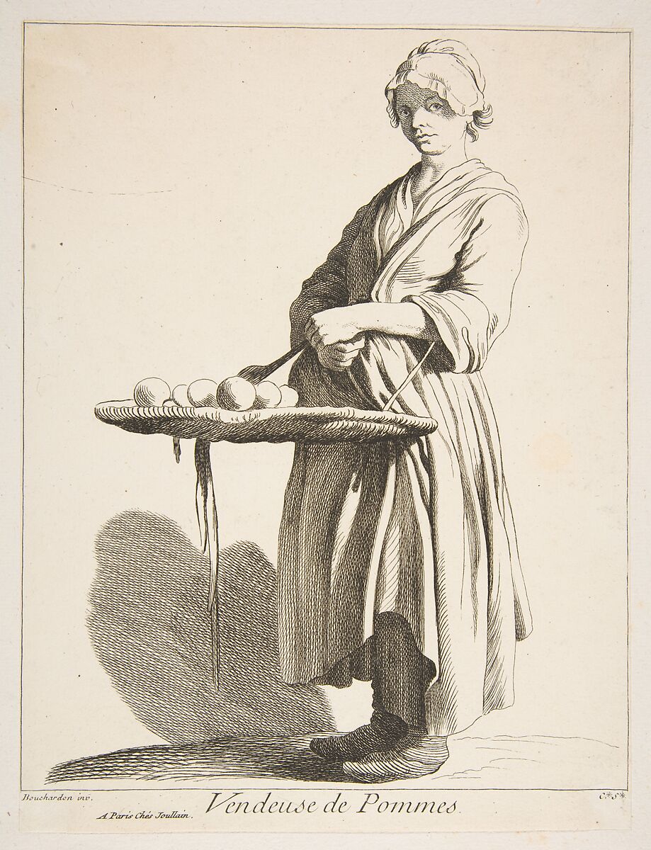 Apple Seller, Anne Claude Philippe de Tubières, comte de Caylus (French, Paris 1692–1765 Paris), Etching with some engraving 