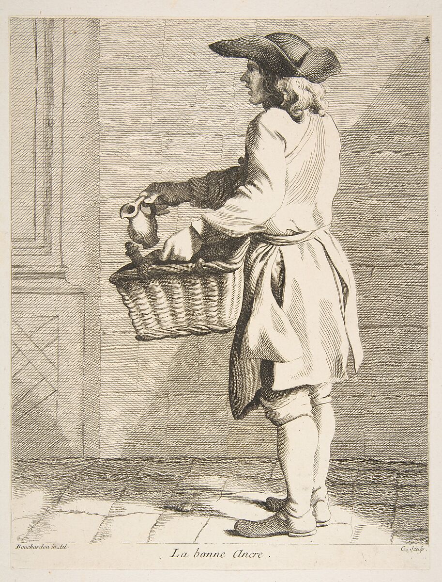 Ink Seller, Anne Claude Philippe de Tubières, comte de Caylus (French, Paris 1692–1765 Paris), Etching with some engraving 