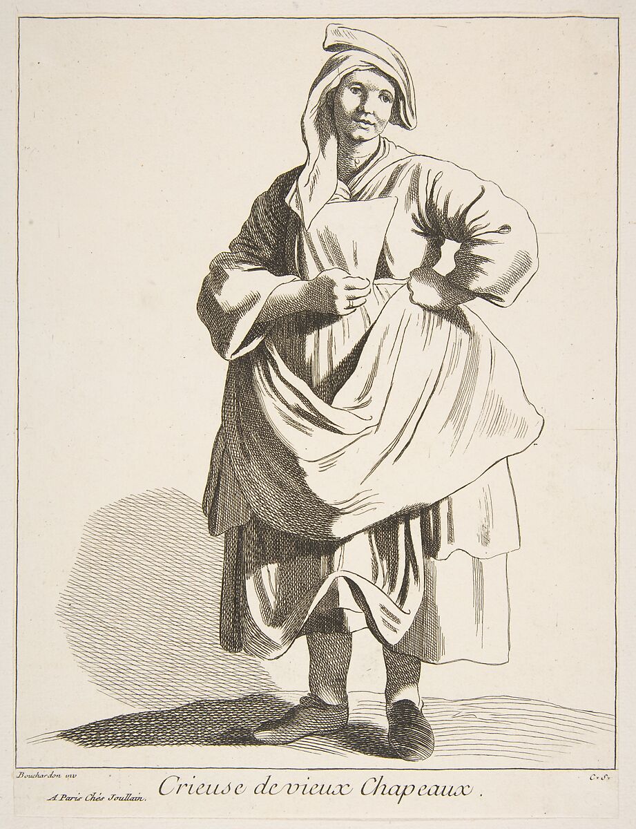 Peddler of Old Hats, Anne Claude Philippe de Tubières, comte de Caylus (French, Paris 1692–1765 Paris), Etching with some engraving 