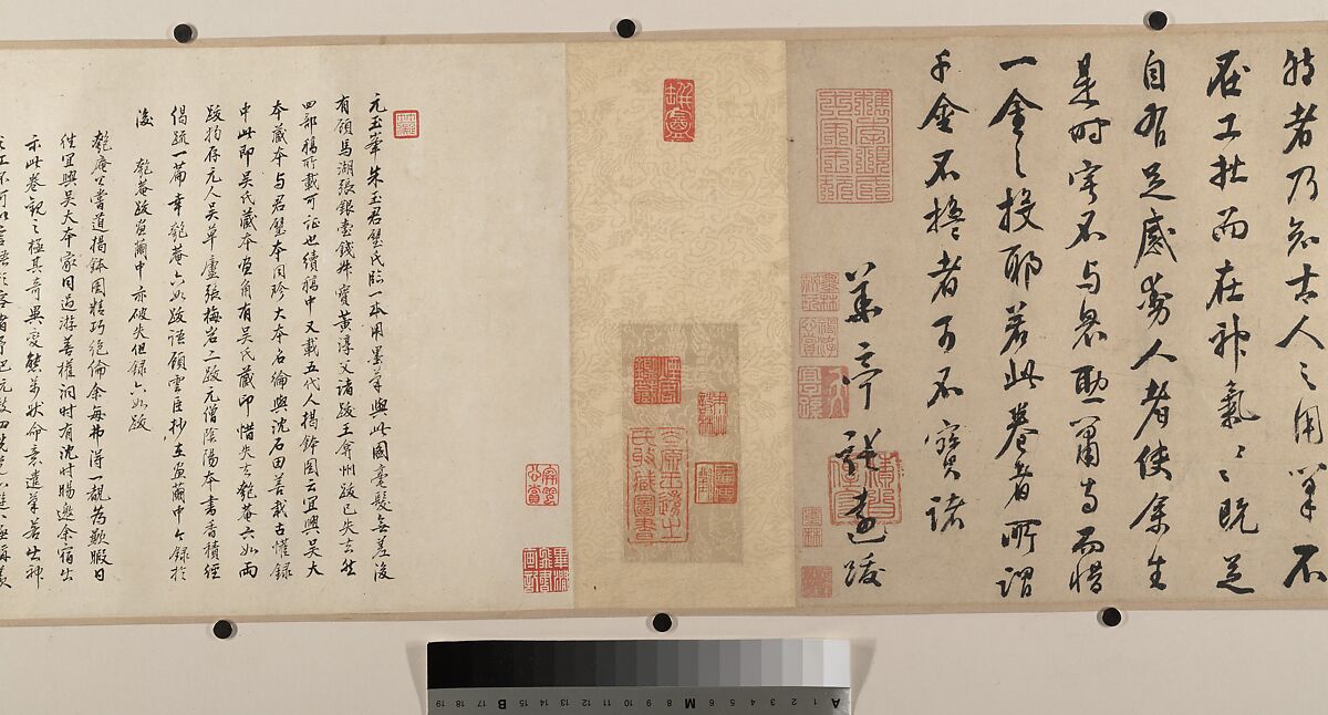 Raising the Alms-Bowl, unidentified artist Chinese, Handscroll; ink, color, and gold on paper, China