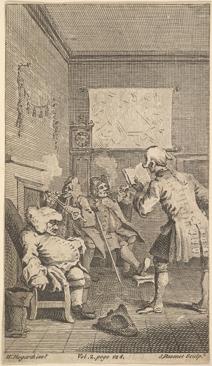 "Tristram Shandy," Frontispiece, Volume 1,, after William Hogarth (British, London 1697–1764 London), Etching and engraving; second state of two 