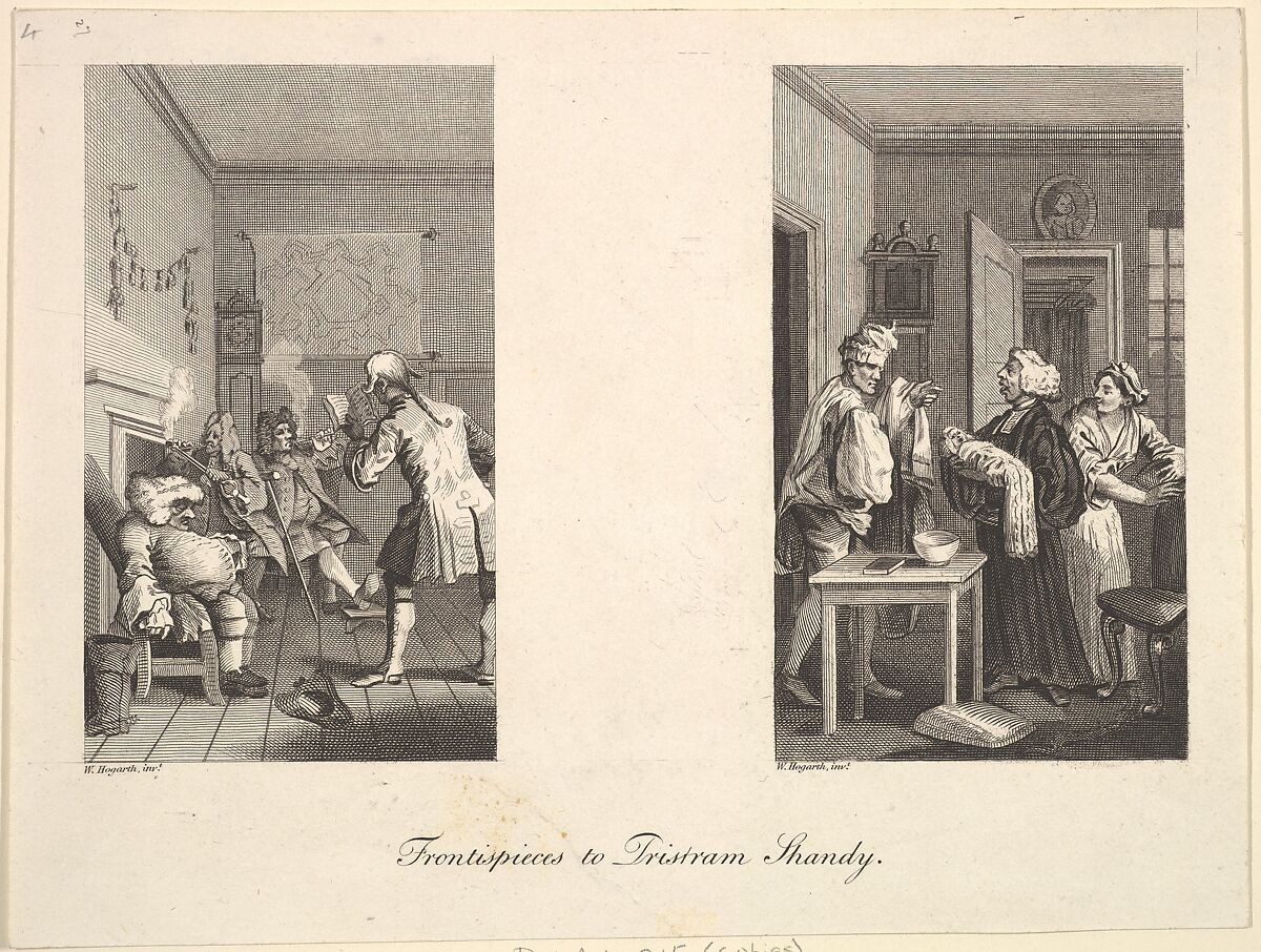 Frontispiece to "Tristram Shandy," Volume 1, After William Hogarth (British, London 1697–1764 London), Engraving