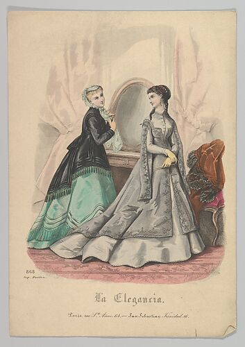 Two Women with a Mirror,  No. 868, from La Elegancia (San Sebastian?)