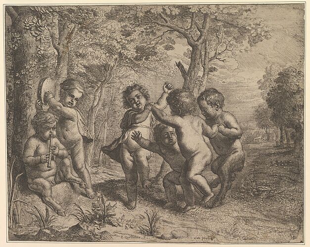 Four Dancing Children (Bacchantes) and Two Making Music